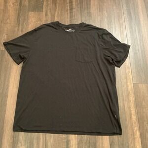 Free Fly Bamboo Pocket Tee Black Short Sleeve Stretch Shirt XXL Outdoor Casual